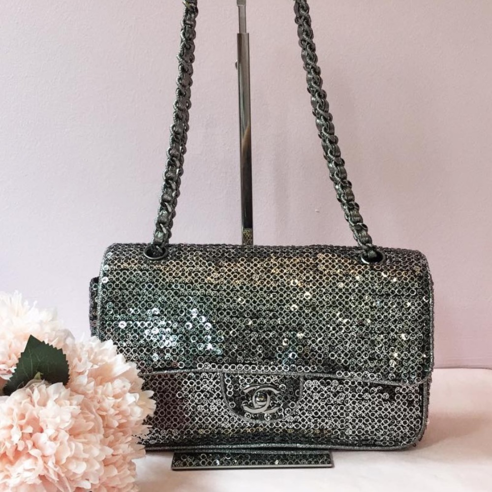 Chanel Classic Sequins Medium Double Flap - Picture 2 of 16